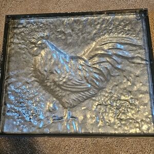 Silver Rooster Wall Art